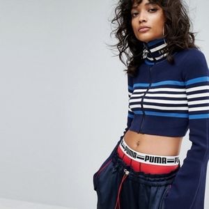 Puma X Fenty Cropped Turtleneck Zip Sweater